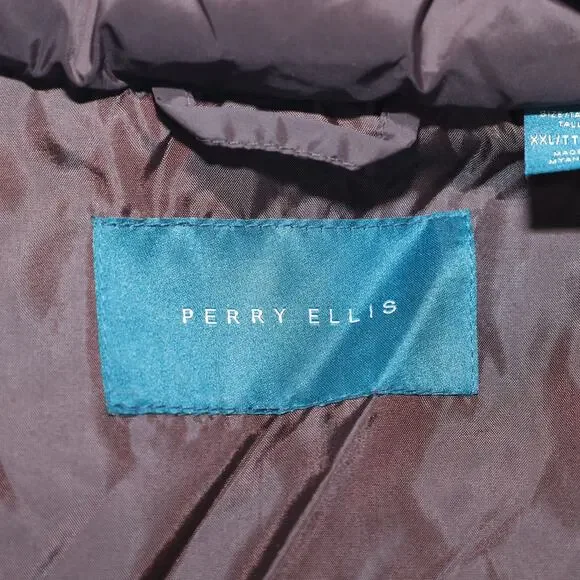 Perry Ellis Mens Lightweight Hooded Puffer Jacket - Mens XXL - Mole - NWT - Picture 6 of 7